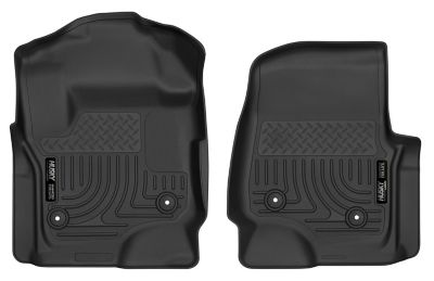 Husky Liners X-act Contour Floor Mats 2017 - 2025 Ford F-250/F-350/F-450 SD SUPERCREW SUPERCAB ONLY Front Row 2-pc Black