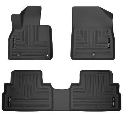 Husky Liners Weatherbeater Floor Mats 2020 - 2025 Kia Telluride Front 2nd Row 3-pc Black