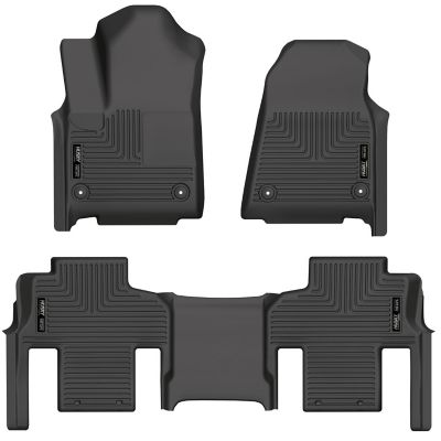 Husky Liners Weatherbeater Floor Mats 2022 - 2025 Jeep Grand Wagoneer with 2nd Row Bucket Seats Front 2nd Row 3-pc Black