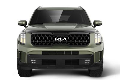 Image showing 1 th Husky Liners Aeroskin Hood Protector 2020 - 2025 Kia Telluride Low Profile Deflector / Bug Shield - 1 pc. Smoke