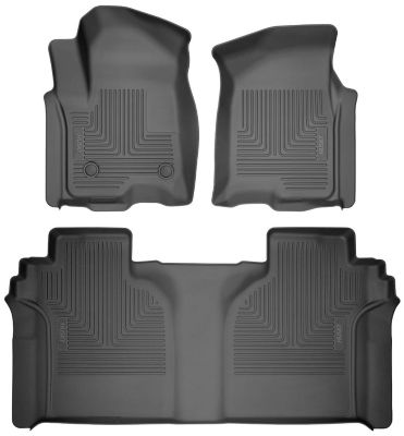 Husky Liners Floor Mats 2015-2025 Ford F-150 Includes 2022-2025 Lightning SUPERCREW Cab with Carpet without Fold Flat Storage