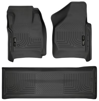 Husky Liners Floor Mats 2008 - 2010 Ford F-250/F-350/F-450 CREW CAB ONLY without Manual Shifter Footwell Coverage