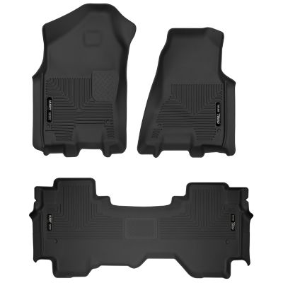 Husky Liners X-act Contour Floor Mats 2019 - 2024 Dodge Ram 1500 QUAD CAB ONLY Front 2nd Row 3-pc Black