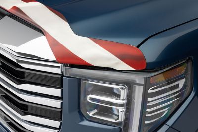 Image showing 1 th Husky Liners Hood Protector with American Flag 1988-2000 Chevy GMC 2500/3500 88-99 C1500 92-99 Suburban/Yukon High Profile