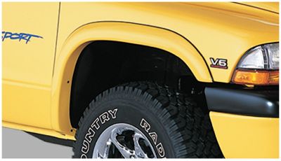 Image showing  Fender Flares Extend-A-Fender Style 1997 - 2004 Dodge Dakota Front Rear 4-pc Black