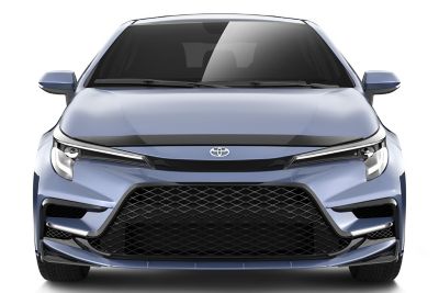 Image showing  Aeroskin Hood Protector 2020 - 2025 Toyota Corolla Low Profile Deflector / Bug Shield - 1 pc. Smoke