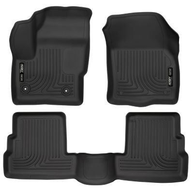 Husky Liners Weatherbeater Floor Mats 2015 - 2019 Lincoln MKC Front 2nd Row 3-pc Black
