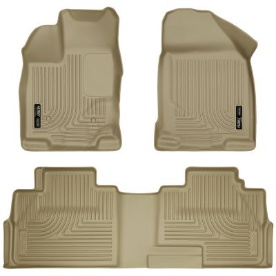 Husky Liners Weatherbeater Floor Mats 2007 - 2014 Ford Edge 2007 - 2015 Lincoln MKX Front 2nd Row 3-pc Tan