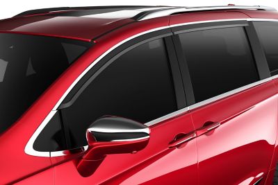 Husky Liners Low Profile Ventvisor Rain Guards 2017 - 2024 Chrysler Pacifica Front Rear Smoke with Chrome Trim 4-pc