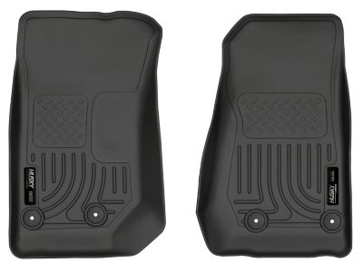 Image showing  Weatherbeater Floor Mats 2014 - 2018 Jeep Wrangler JK Front Row 2-pc Black