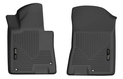 Image showing  Weatherbeater Floor Mats 2021 - 2025 Hyundai Sonata 2021 - 2025 Kia K5 Front Row 1-pc Black