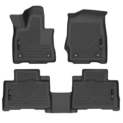 Husky Liners Weatherbeater Floor Mats 2020 - 2025 Lincoln Aviator Front 2nd Row 3-pc Black