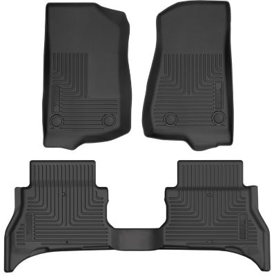 Husky Liners Weatherbeater Floor Mats 2021 - 2025 Jeep WranglerJL 4XE only Front 2nd Row - Black 3-pc