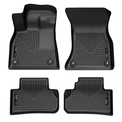 Husky Liners Weatherbeater Floor Mats 2018 - 2024 Audi Q5 SQ5 Front 2nd Row 3-pc Black