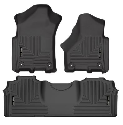 Husky Liners Weatherbeater Floor Mats 2019 - 2024 Ram 2500 19 - 22 3500 MEGA CAB ONLY Front 2nd Row 3-pc Black