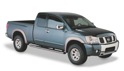 Husky Liners Fender Flares Extend-A-Fender Style 2004 - 2015 Nissan Titan Beds with Lock Box Front Rear 4-pc Black