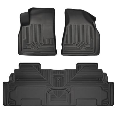 Husky Liners Floor Mats 2007-2016 GMC Acadia 2008-2017 Buick Enclave 2009-2017 Chevy Traverse with 2nd Row Bench Seats , More
