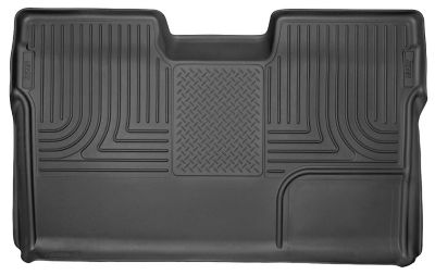 Husky Liners Weatherbeater Floor Mats 2009 - 2014 Ford F-150 SUPERCREW CAB ONLY without Manual Shifter 2nd Row 1-pc Black