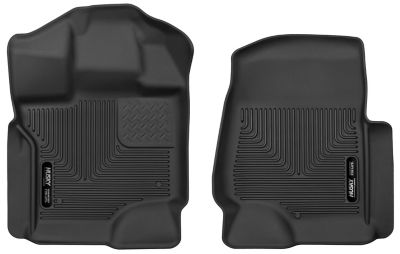 Husky Liners X-act Contour Floor Mats 2017 - 2025 Ford F-250/F-350 Crewith SUPERCAB ONLY Front Row 2-pc Black
