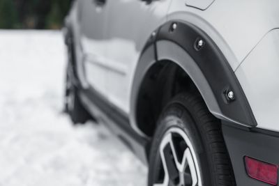 Image showing  Fender Flares Pocket Style 2021 - 2025 Ford Bronco Sport Front Rear 4-pc Black