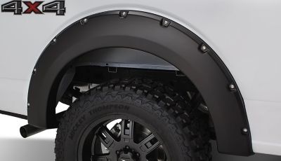 Image showing 1 th Husky Liners Fender Flares Pocket Style 2015 - 2017 Ford F-150 Excludes Models w/Tech Pkg Front Rear 4-pc Black