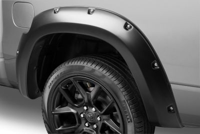 Image showing  Fender Flares Pocket Style 2025 Ram 1500 57. 64. Bed Excludes RHO Tungsten Models Black