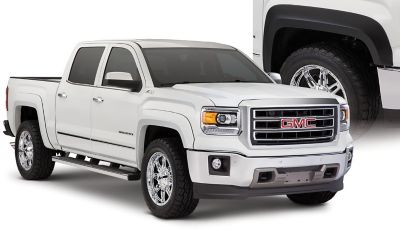 Husky Liners Fender Flares Extend-A-Fender Style 2016 - 2018 GMC Sierra 1500 Factory Mud Flaps Must Be Removed Black