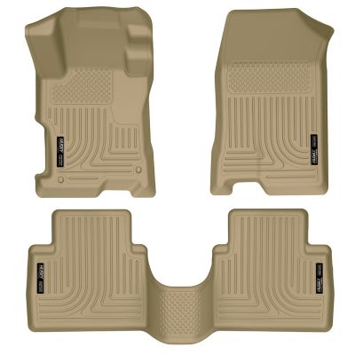 Husky Liners Weatherbeater Floor Mats 2008 - 2012 Honda Accord 4 Door Front 2nd Row 3-pc Tan