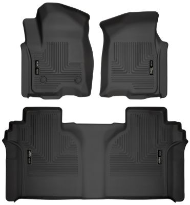 Husky Liners Floor Mats 2019-2025 Chevy Silv GMC Sierra 1500 20-25 Silv/Sierra 2500/3500 CREW CAB with Carpet Underseat Stg