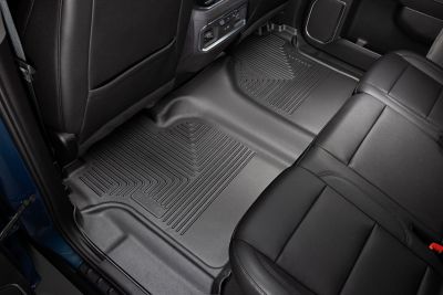 Image showing 2 th Husky Liners Floor Mats 2019-2025 Chevy Silv GMC Sierra 1500 20-25 Silv/Sierra 2500/3500 CREW CAB with Carpet Underseat Stg