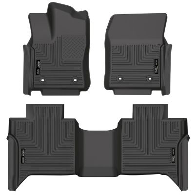 Husky Liners Weatherbeater Floor Mats 2022 - 2025 Toyota Tundra CREWMAX CAB ONLY Front 2nd Row 3-pc Black