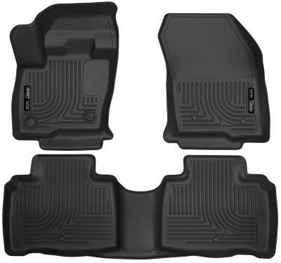 Husky Liners Weatherbeater Floor Mats 2016 - 2018 Lincoln MKX 2019 - 2024 Lincoln Nautilus Front 2nd Row 3-pc Black