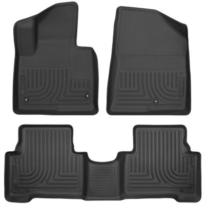 Husky Liners Weatherbeater Floor Mats 2013 - 2018 Hyundai Santa Fe Sport Front 2nd Row 3-pc Black
