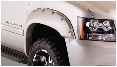 Image showing  Fender Flares Pocket Style 2007 - 2013 Chevy Avalanche Front Rear 4-pc Black