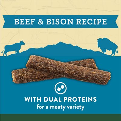 Image showing  Zukes Adventure Sticks Beef and Bison Dog Treats, Natural Dog Treat Sticks
