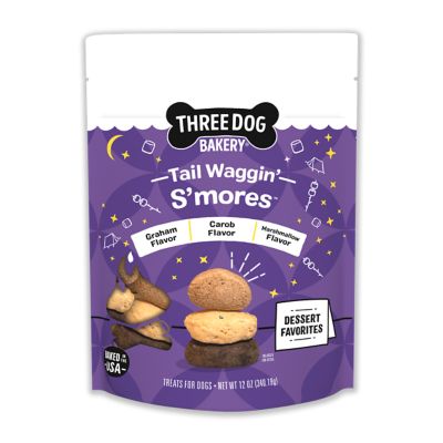 Three Dog Bakery Smores Soft Baked Cookies with 3 cookie flavors Graham, Carob, Marshmellow