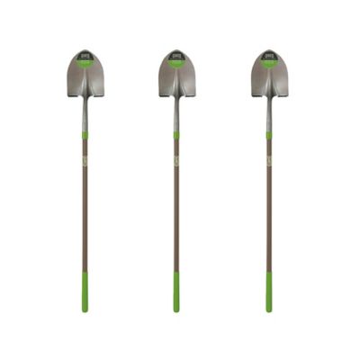 Ames 46.5 in. Fiberglass Handle Steel Blade Digging Shovel with Comfort Step (3-Pack)