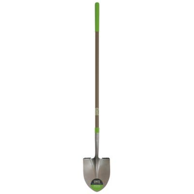 Image showing  46.5 in. Fiberglass Handle Steel Blade Digging Shovel with Comfort Step (3-Pack)