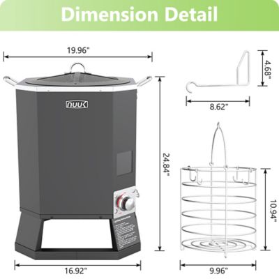 Image showing  Outdoor Propane Oil Free Turkey Fryer, BBQ Smoker
