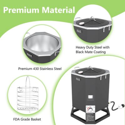 Image showing  Outdoor Propane Oil Free Turkey Fryer, BBQ Smoker