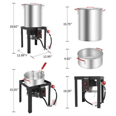 Image showing  Outdoor Propane Turkey Fryer, Deep Fryer & Boiler Combo Set