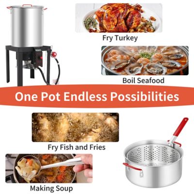 Image showing  Outdoor Propane Turkey Fryer, Deep Fryer & Boiler Combo Set