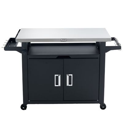 NUUK Pro 42 in. Outdoor FreeStanding Grill Cart with Cabinet, Movable Outdoor Cart Storage Table