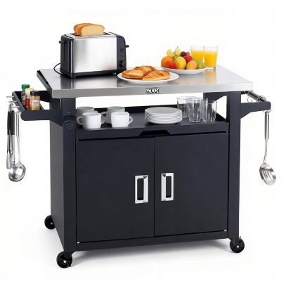 Image showing  Pro 42 in. Outdoor FreeStanding Grill Cart with Cabinet, Movable Outdoor Cart Storage Table