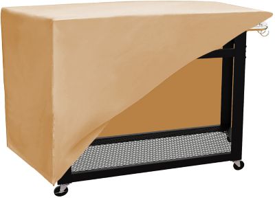 Image showing  Double Shelf 30 in. Prep Table with Handle, Outdoor Kitchen Grill Cart