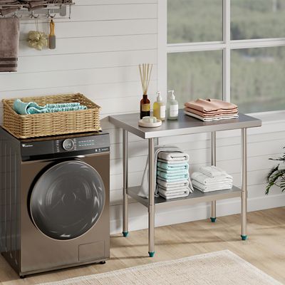 Image showing  36 in.Stainless Steel Work Table, Heavy Duty Commercial Kitchen Food Prep Station