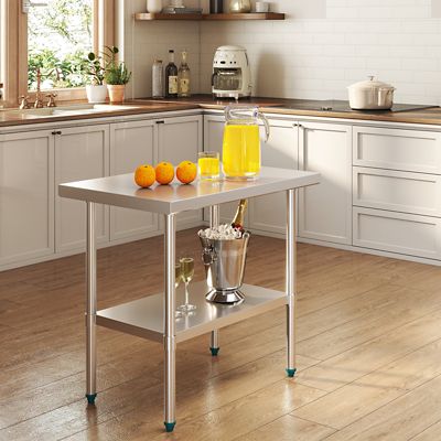 Image showing 5 th NUUK 36 in.Stainless Steel Work Table, Heavy Duty Commercial Kitchen Food Prep Station