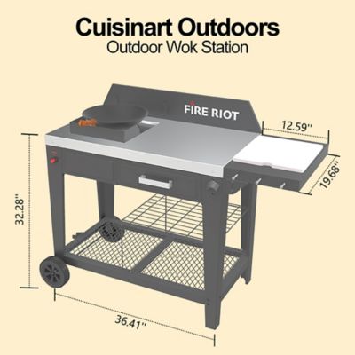 Image showing  Outdoor Propane 50,000BTU Wok Cooking Station, Outdoor Burner with Table