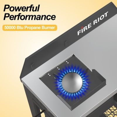 Image showing  Outdoor Propane 50,000BTU Wok Cooking Station, Outdoor Burner with Table