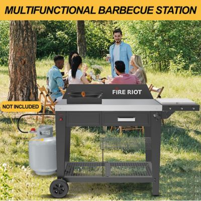 Image showing  Outdoor Propane 50,000BTU Wok Cooking Station, Outdoor Burner with Table